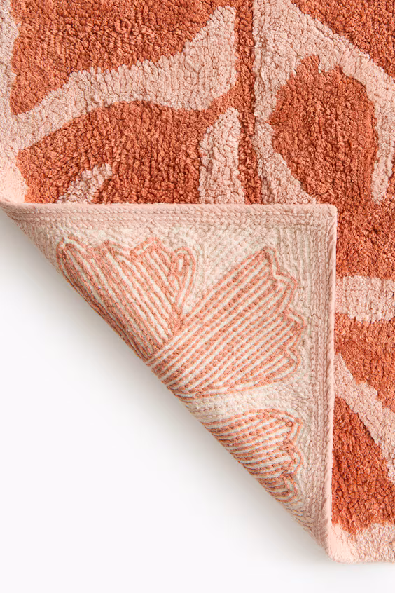 Тюфтинговый коврик для ванной комнаты из хлопка