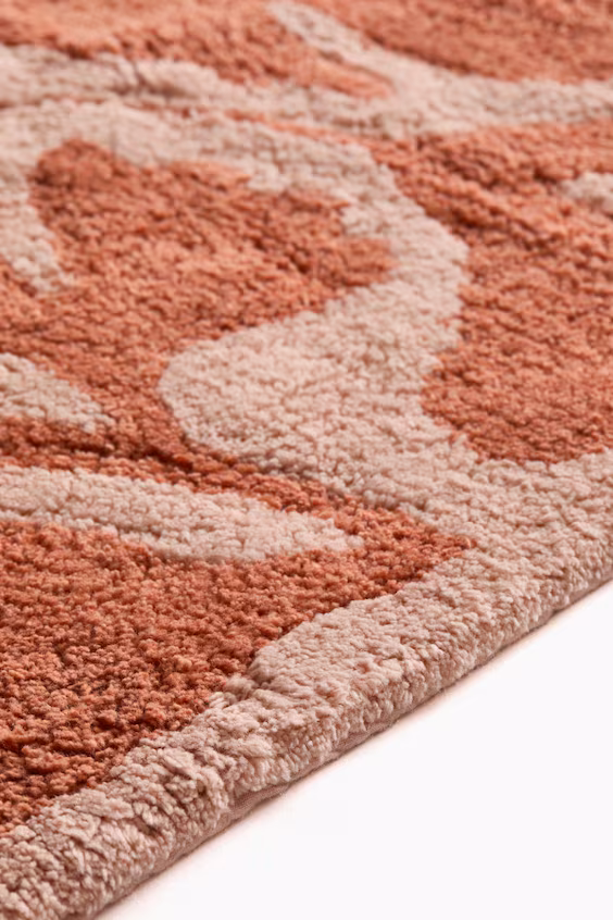 Тюфтинговый коврик для ванной комнаты из хлопка