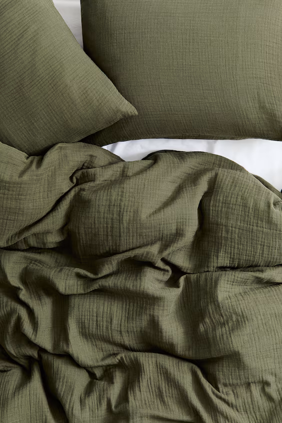 Набор покрывала для двуспальной кровати, цвет лесной зелени