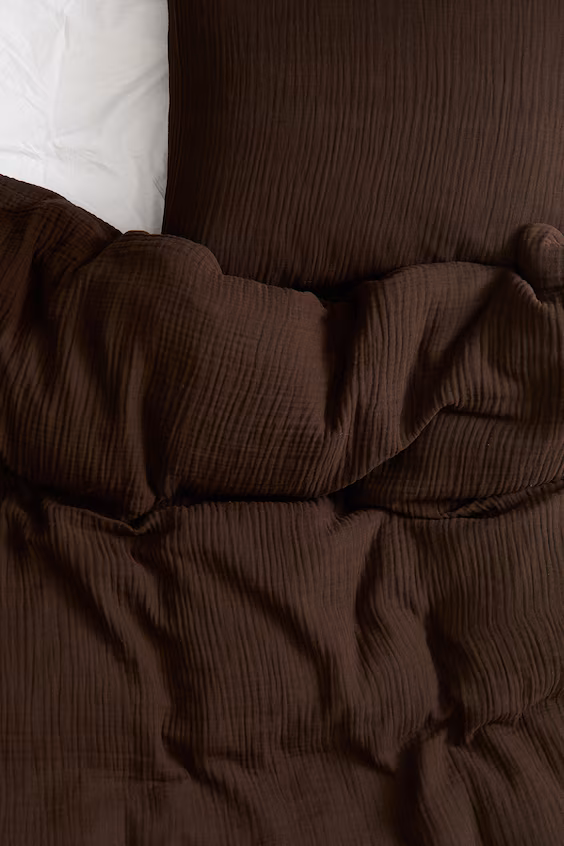 Набор покрывала для односпальной кровати, цвет темно-коричневый