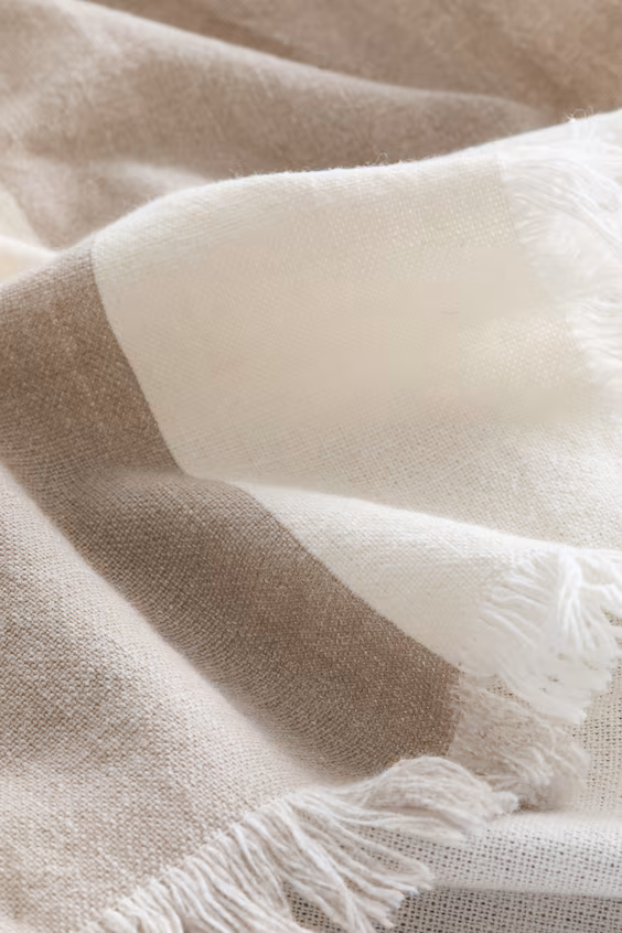 Одеяло из хлопка в полоску