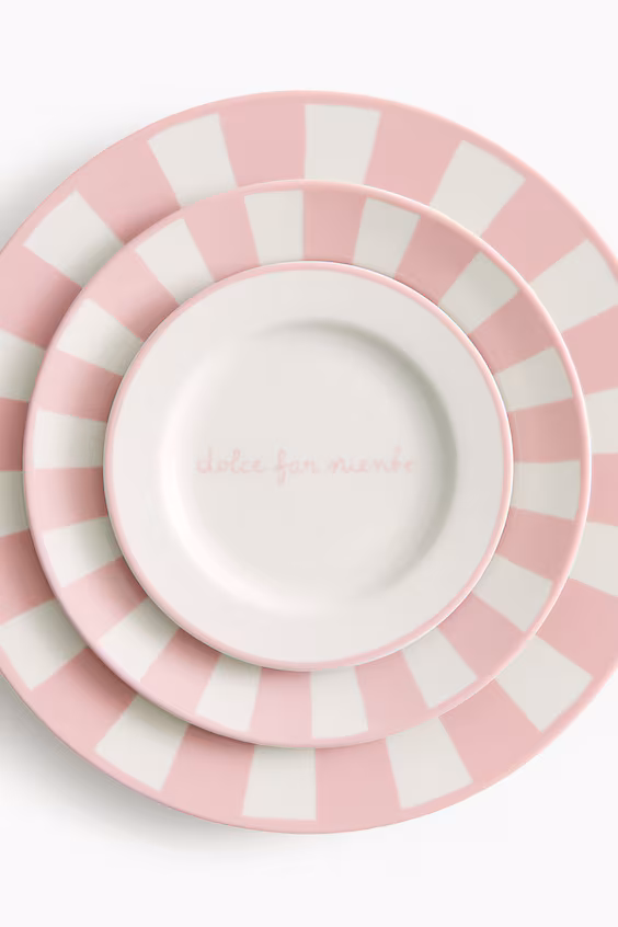 Тарелка маленькая из фарфора с узором