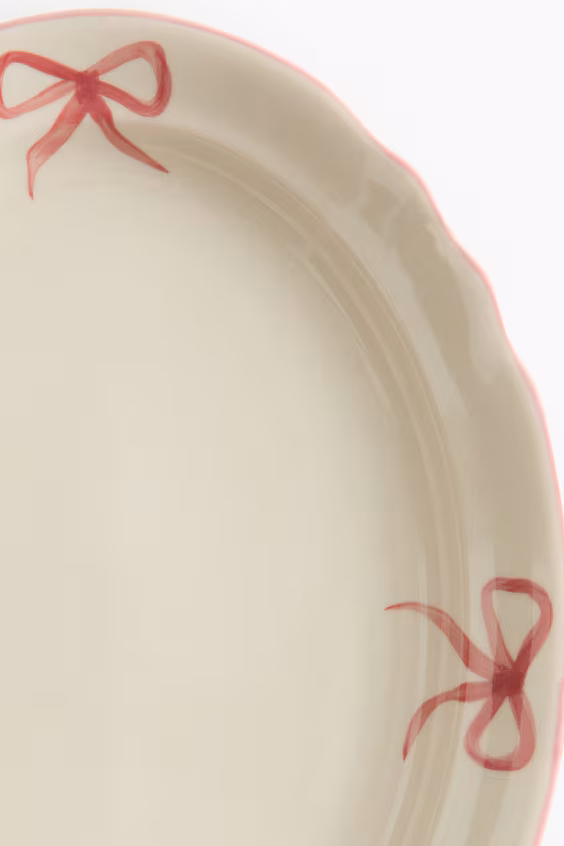 Поднос, роспись вручную, гресовая керамика