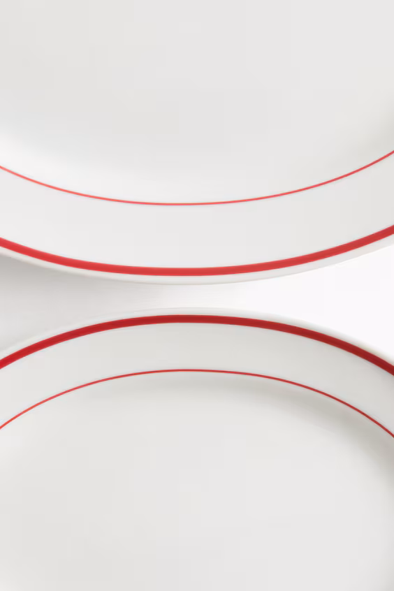 Набор из 2 тарелок-тарелок из пороцеланы