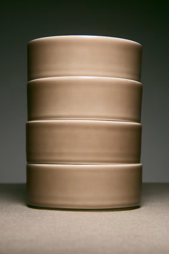 Набор из 2 маленьких бокалов из грязевой керамики