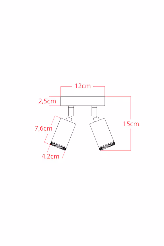 Бра с 2 точечными светильниками