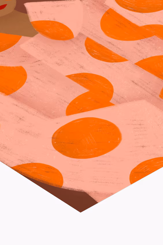 Bea muller - женщина в оранжевых точках