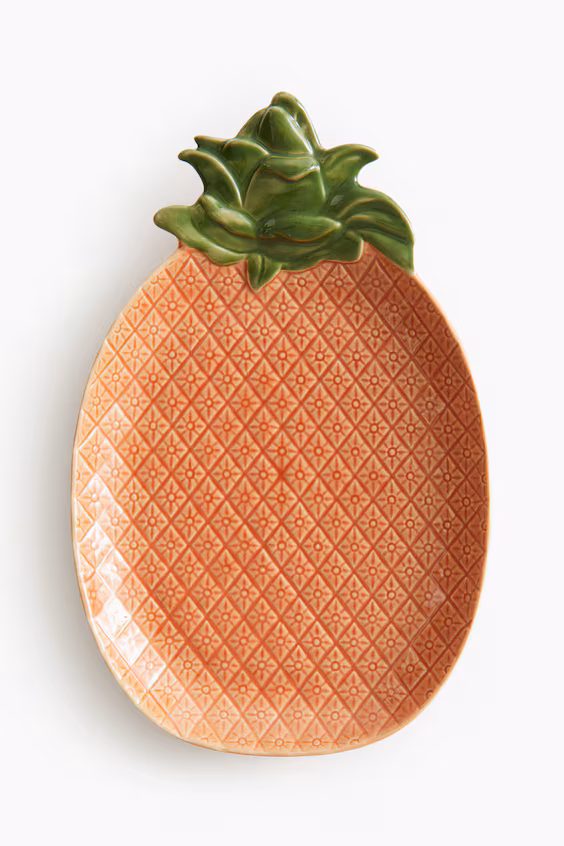 Большая сервировочная тарелка из греса