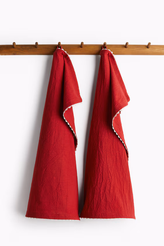 Полотенца на кухню pack de 2 с волнами на краю