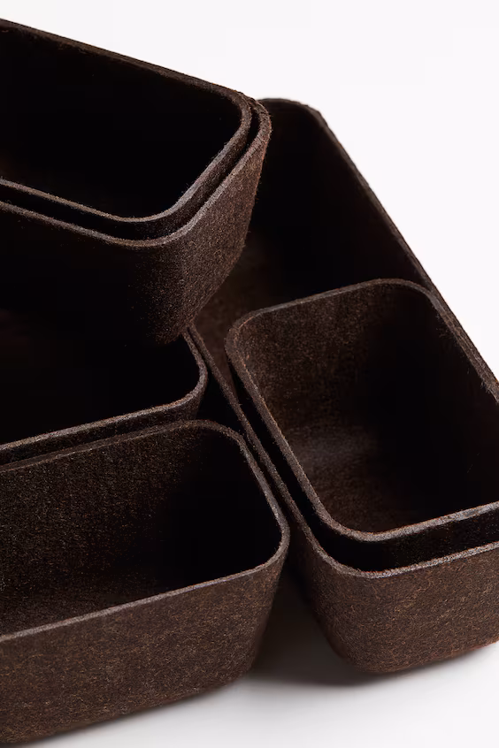 Набор из 7 корзин для хранения из фетра