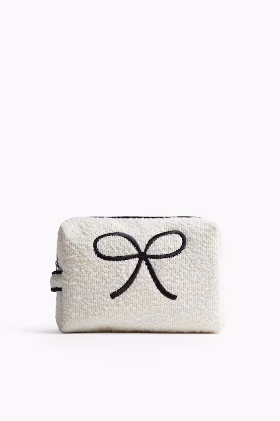 Сумка для пеленания с вышивкой из ткани букле