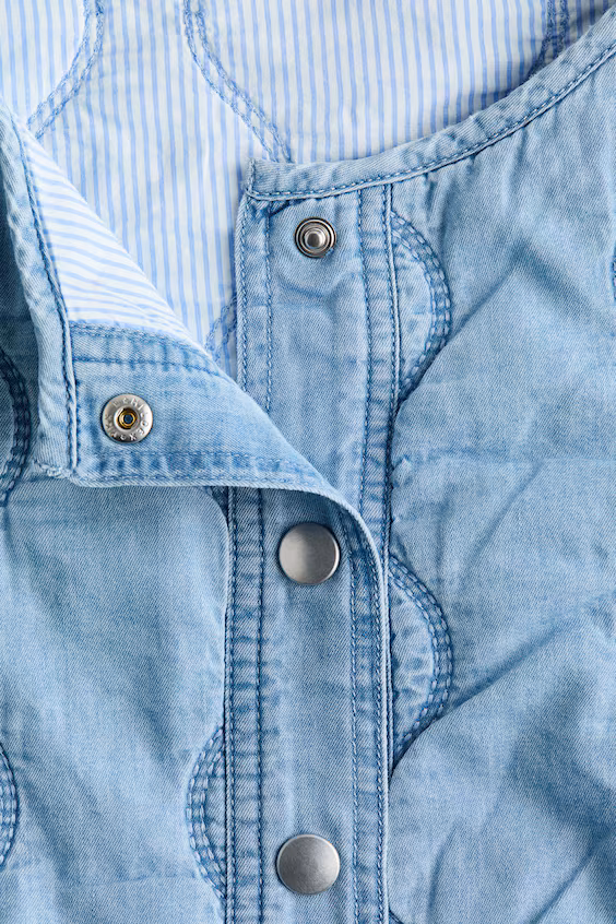 Стеганое пальто из джинсы