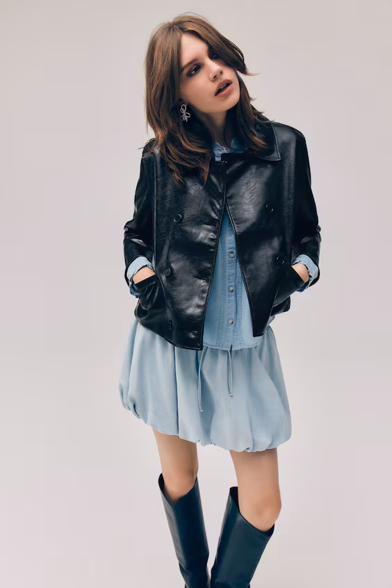 Пальто из рифленой ткани