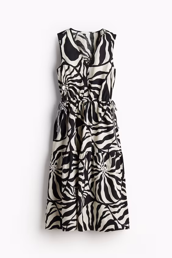 Платье из хлопка с завязкой