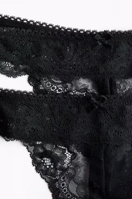 Набор из 2 трусиков thong из кружева