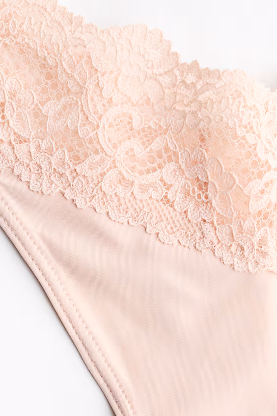 Набор из 3 трусиков thong из микрофибры и кружева