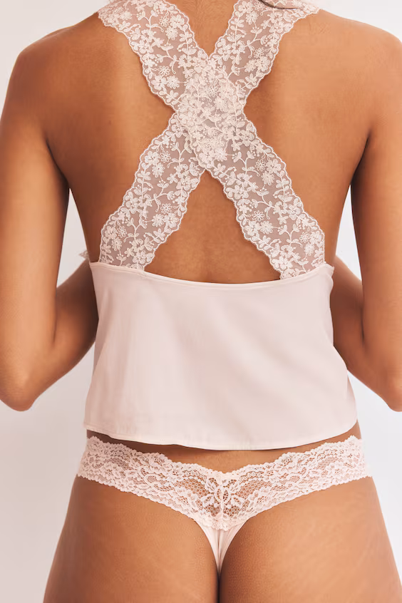 Набор из 3 трусиков thong из микрофибры и кружева