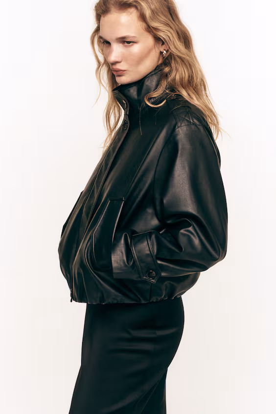 Оверсайз куртка из покрытой ткани
