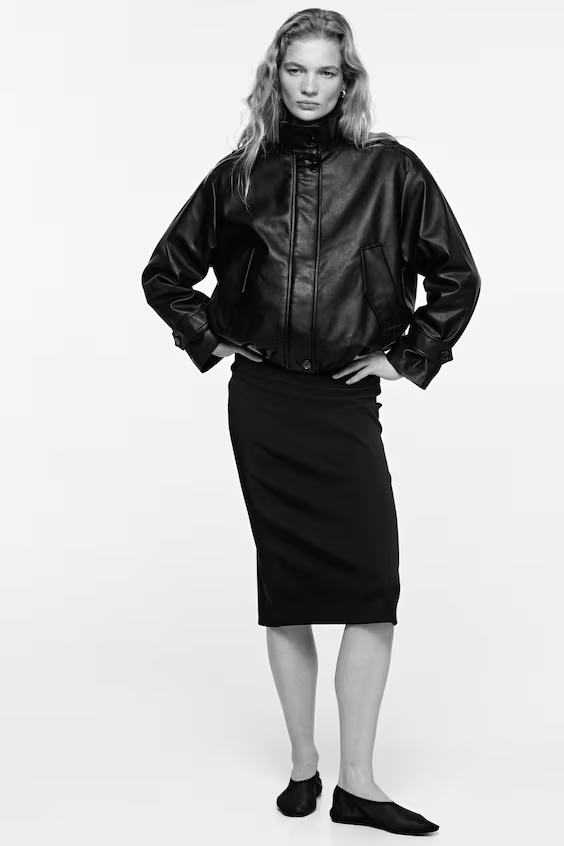 Оверсайз куртка из покрытой ткани