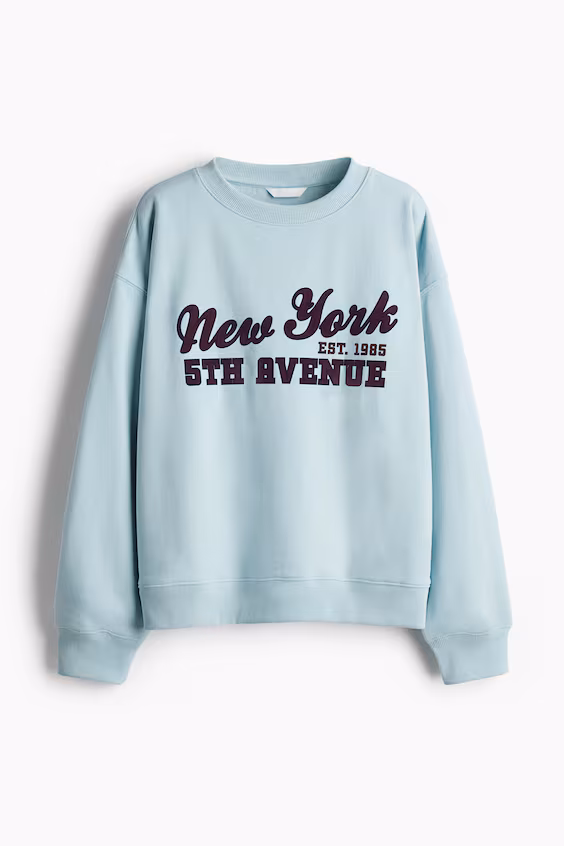 Свитшот с текстовым принтом от h&m