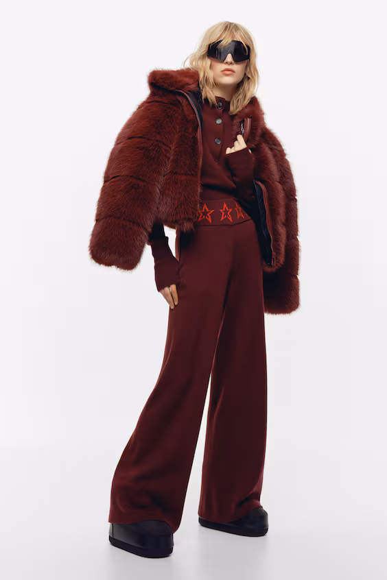 Широкие брюки из мериносовой шерсти