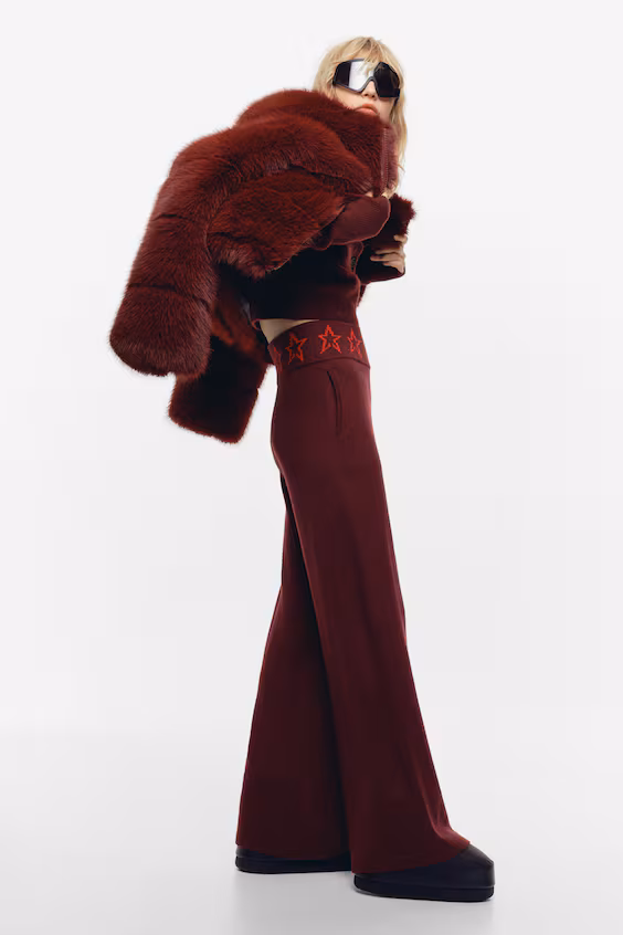 Широкие брюки из мериносовой шерсти