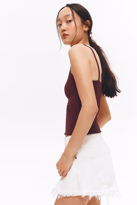 Топ-майка с кружевом