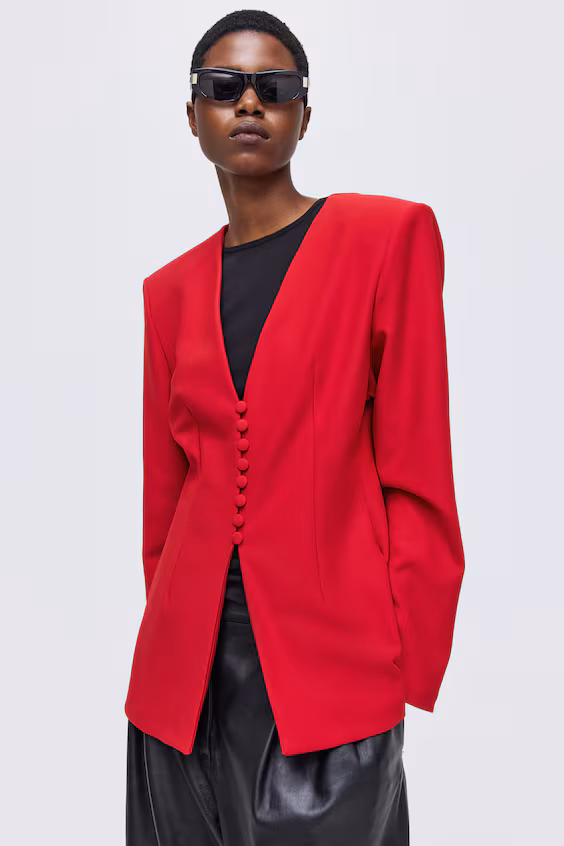 Блейзер-ампир без воротника