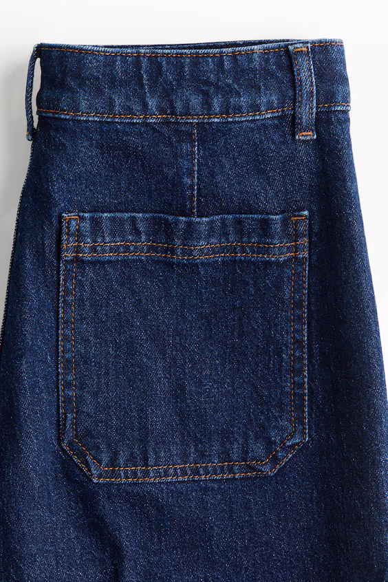 Джинсы wide high