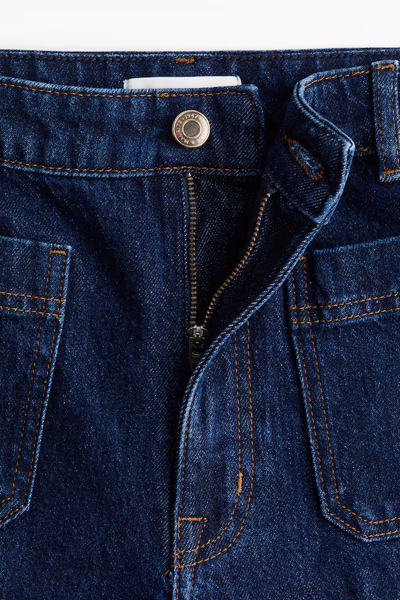 Джинсы wide high