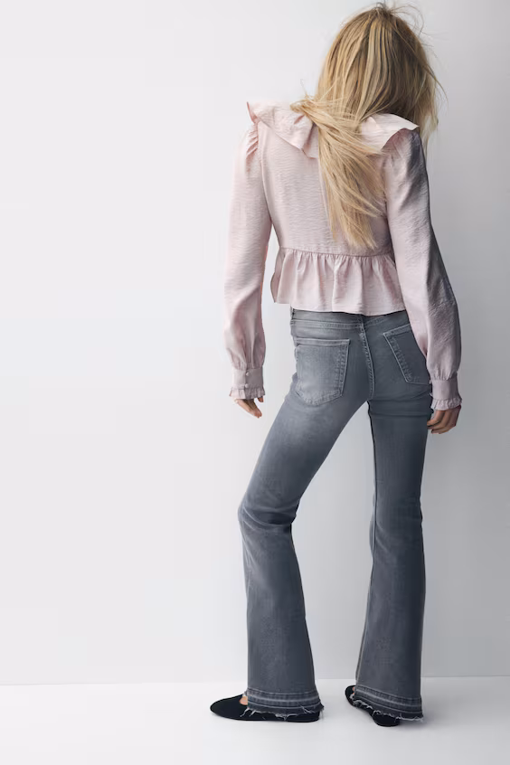 Джинсы flared high