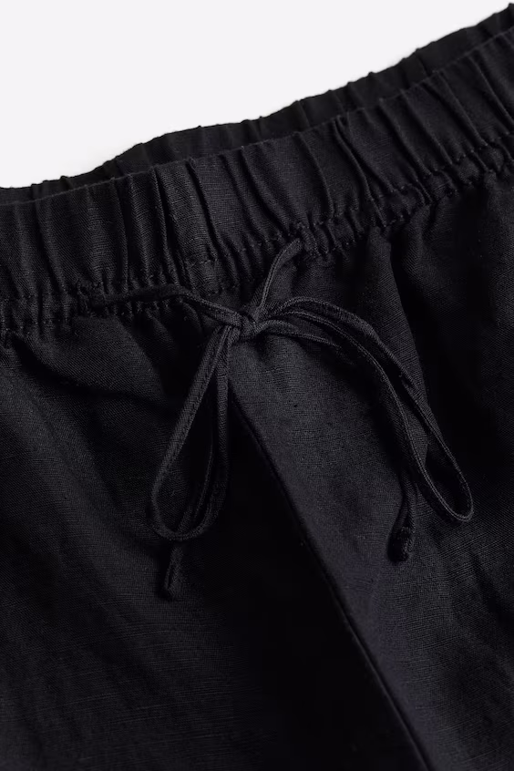 Брюки pull-on из смесового льна