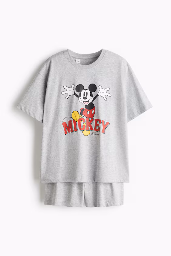 Пижама из джерси с принтом