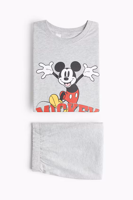 Пижама из джерси с принтом