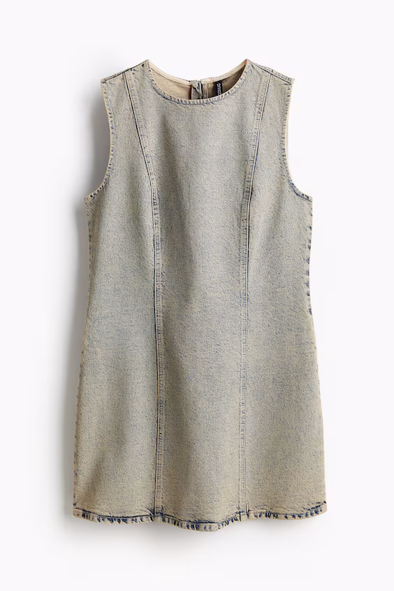 Платье а-силуэта из саржи