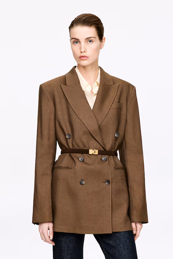 Ремень из замши с пряжкой