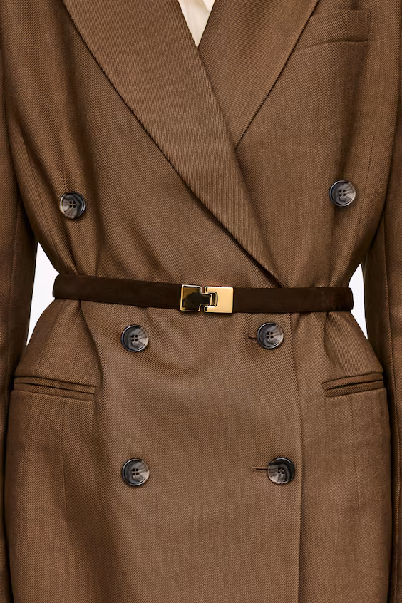 Ремень из замши с пряжкой