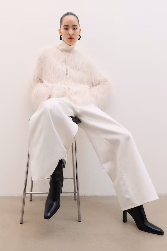 Ботильоны-носки на высоком каблуке