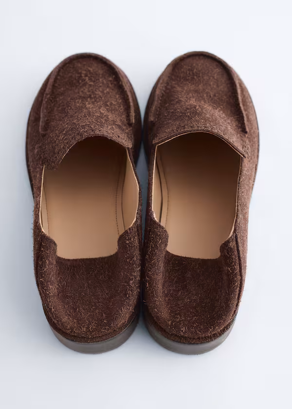 Мокасины из замшевой замши