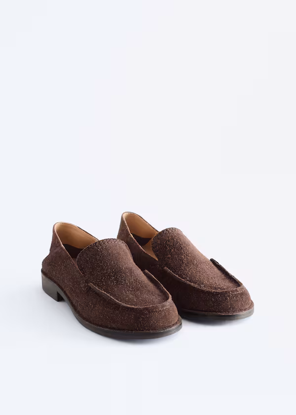 Мокасины из замшевой замши
