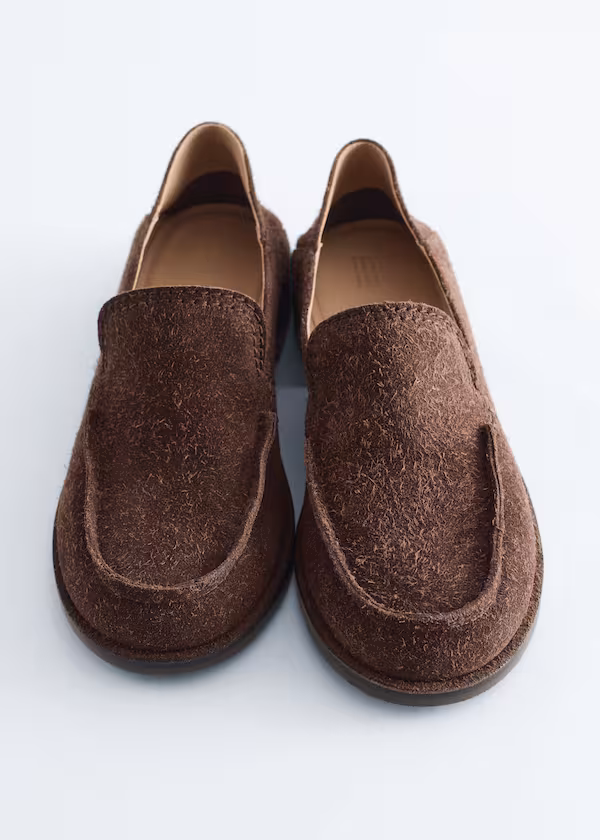 Мокасины из замшевой замши