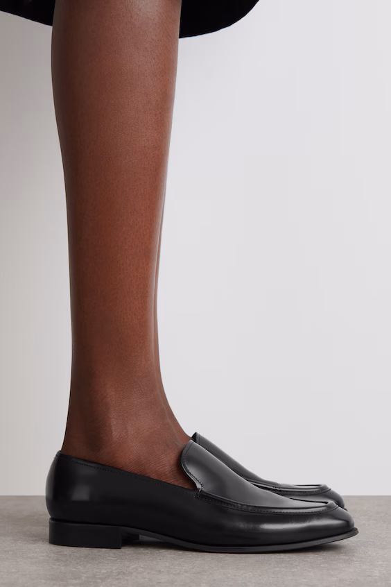 Туфли-мокасины из полированной кожи