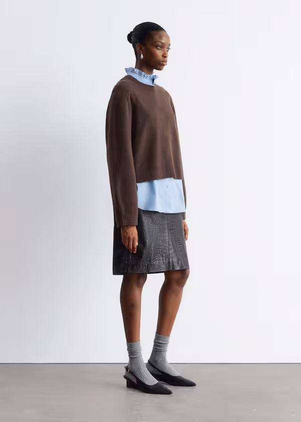 Пуловер из трикотажа