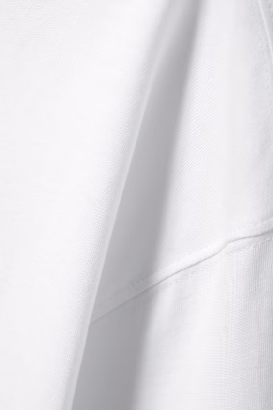 Рубашка из хлопка с длинными рукавами квадратного кроя h&m