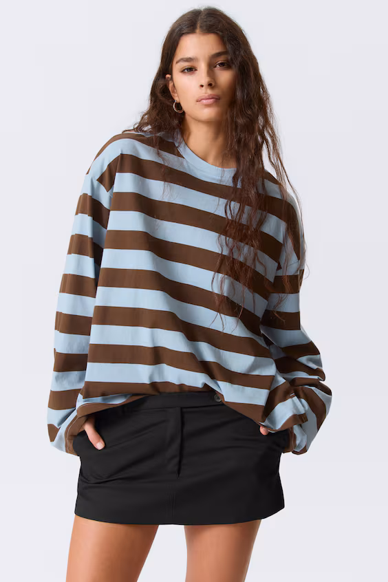 Футболка с длинным рукавом из хлопка