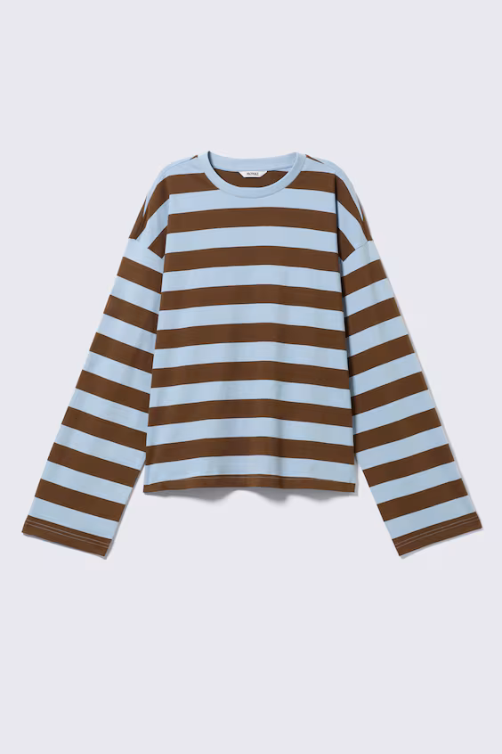 Футболка с длинным рукавом из хлопка