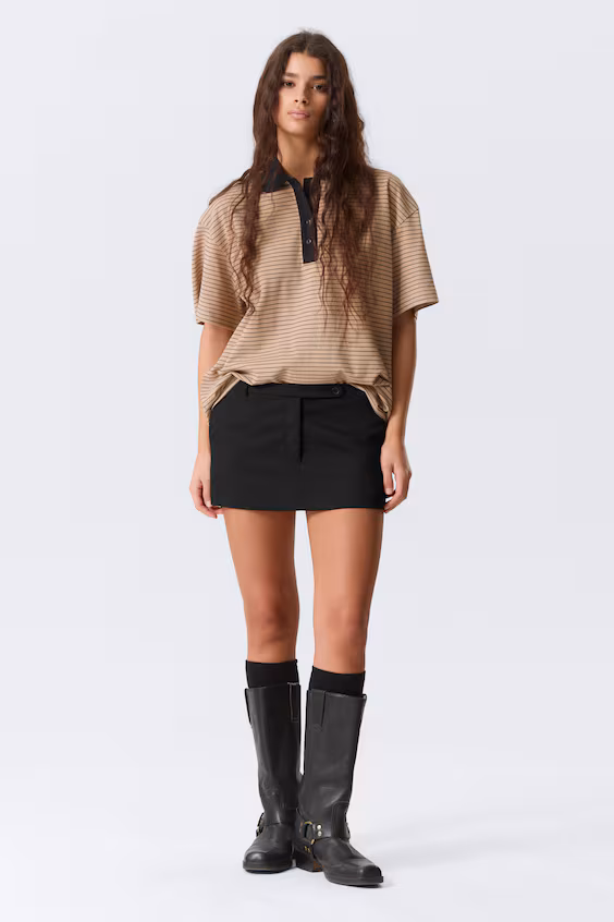 Мини-юбка карандашного кроя с низкой посадкой