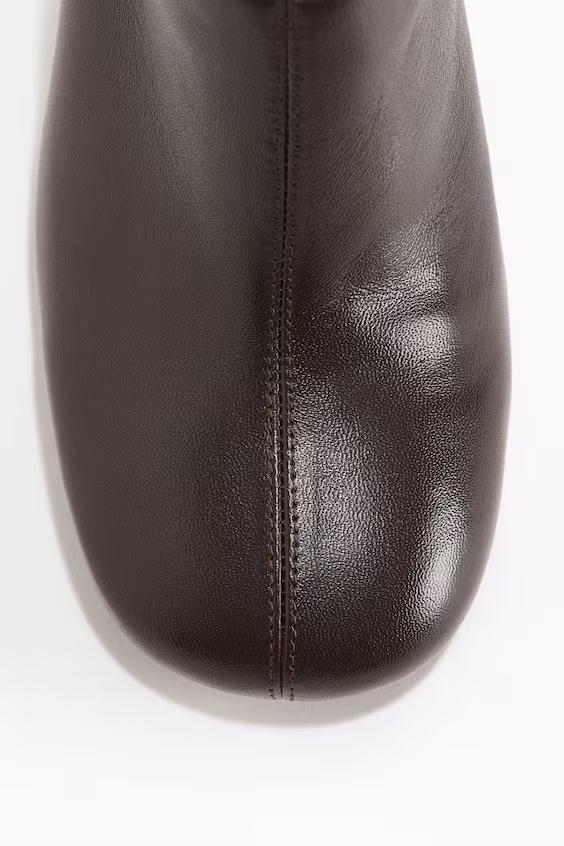 Мюли на высоком каблуке из кожи