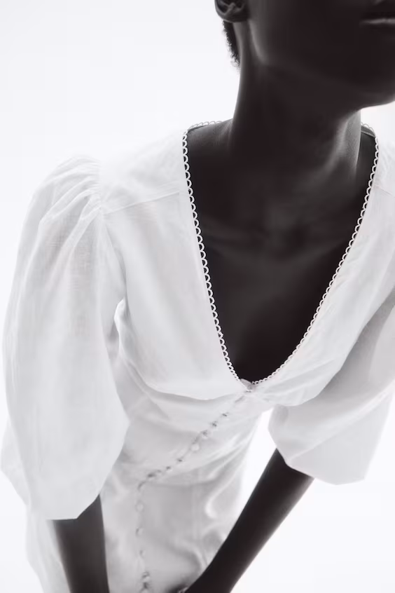 Платье из смеси льна