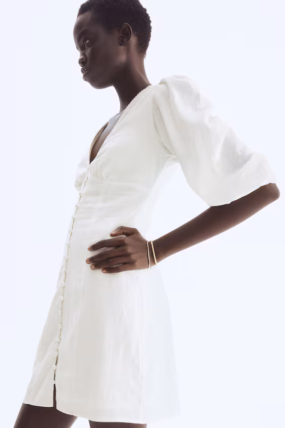 Платье из смеси льна